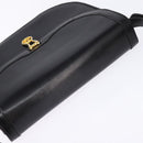 Christian Dior Shoulder Bag Leather Black Gold Auth BA5604-6