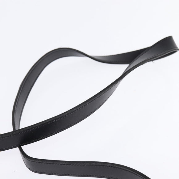 Christian Dior Shoulder Bag Leather Black Gold Auth BA5604