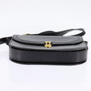 Christian Dior Shoulder Bag Leather Black Gold Auth BA5604-9