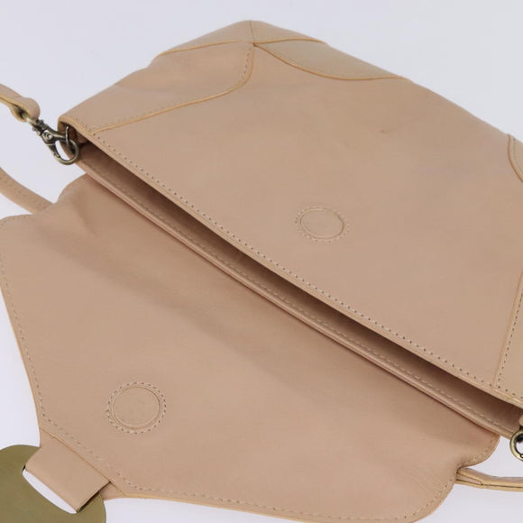 Chloe Shoulder Bag Leather Pink Gold Auth BA5605