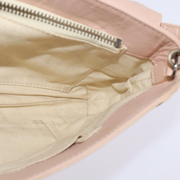 Chloe Shoulder Bag Leather Pink Gold Auth BA5605