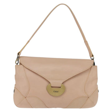 Chloe Shoulder Bag Leather Pink Gold Auth BA5605 - 0