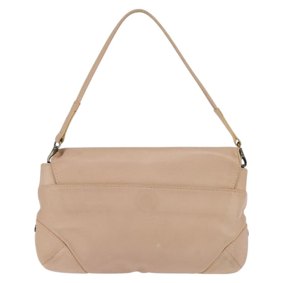 Chloe Shoulder Bag Leather Pink Gold Auth BA5605