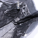 Salvatore Ferragamo Vala Chain Shoulder Bag Canvas Black Silver Auth BA5606-17