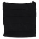 Salvatore Ferragamo Vala Chain Shoulder Bag Canvas Black Silver Auth BA5606-2