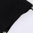 Salvatore Ferragamo Vala Chain Shoulder Bag Canvas Black Silver Auth BA5606-6