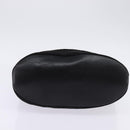 Salvatore Ferragamo Vala Chain Shoulder Bag Canvas Black Silver Auth BA5606-5