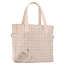 CHANEL New Travel Line Tote Bag Canvas Pink CC Auth BA5609-1