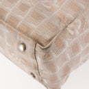 CHANEL New Travel Line Tote Bag Canvas Pink CC Auth BA5609-12