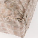 CHANEL New Travel Line Tote Bag Canvas Pink CC Auth BA5609-13