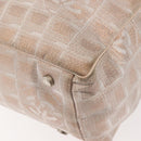 CHANEL New Travel Line Tote Bag Canvas Pink CC Auth BA5609-14