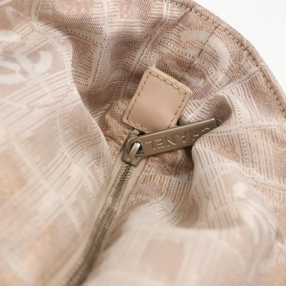CHANEL New Travel Line Tote Bag Canvas Pink CC Auth BA5609