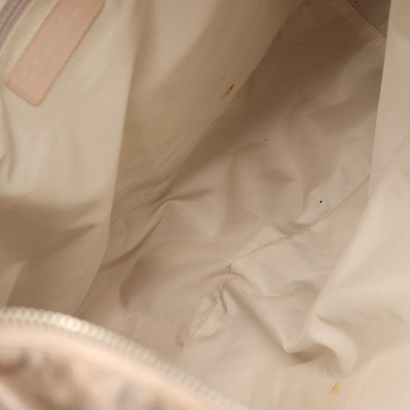 CHANEL New Travel Line Tote Bag Canvas Pink CC Auth BA5609