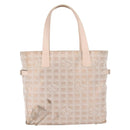 CHANEL New Travel Line Tote Bag Canvas Pink CC Auth BA5609-2