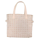 CHANEL New Travel Line Tote Bag Canvas Pink CC Auth BA5609-3