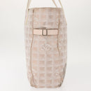 CHANEL New Travel Line Tote Bag Canvas Pink CC Auth BA5609-6