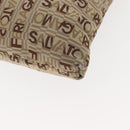 Salvatore Ferragamo Shoulder Bag Canvas Leather Brown Silver Auth BA5611-14