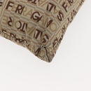 Salvatore Ferragamo Shoulder Bag Canvas Leather Brown Silver Auth BA5611-15