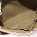 Salvatore Ferragamo Shoulder Bag Canvas Leather Brown Silver Auth BA5611-11