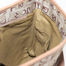 Salvatore Ferragamo Shoulder Bag Canvas Leather Brown Silver Auth BA5611-18