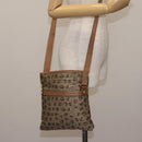 Salvatore Ferragamo Shoulder Bag Canvas Leather Brown Silver Auth BA5611-21