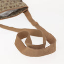 Salvatore Ferragamo Shoulder Bag Canvas Leather Brown Silver Auth BA5611-7