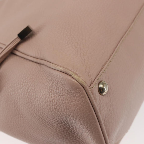 Salvatore Ferragamo Gancini Tote Bag Leather Pink Auth BA5612