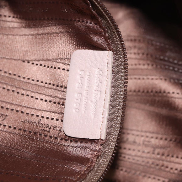 Salvatore Ferragamo Gancini Tote Bag Leather Pink Auth BA5612