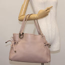 Salvatore Ferragamo Gancini Tote Bag Leather Pink Auth BA5612-21