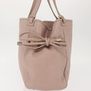 Salvatore Ferragamo Gancini Tote Bag Leather Pink Auth BA5612-3