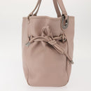 Salvatore Ferragamo Gancini Tote Bag Leather Pink Auth BA5612-4