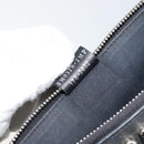 FENDI Karl Lagerfeld Clutch Bag Leather Black Silver Auth BA5613-19