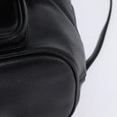 MCM Backpack Leather Black Gold Auth BA5614-14