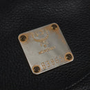 MCM Backpack Leather Black Gold Auth BA5614-12