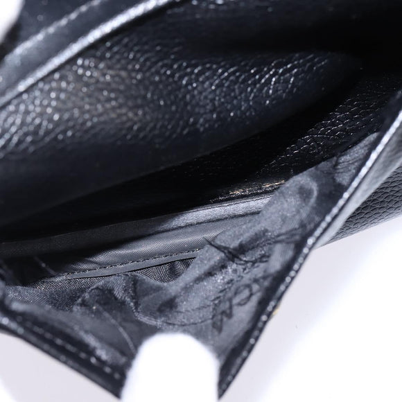 MCM Backpack Leather Black Gold Auth BA5614