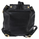 MCM Backpack Leather Black Gold Auth BA5614-2