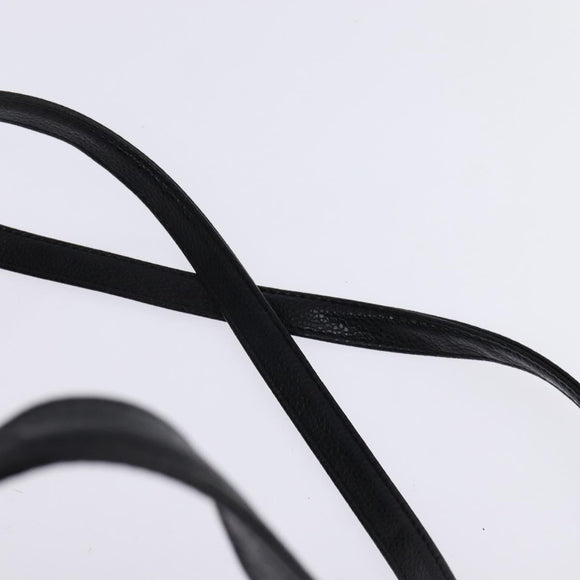 MCM Backpack Leather Black Gold Auth BA5614