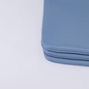 CELINE Trio Shoulder Bag Leather Light Blue Gold Auth BA5615-10