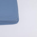 CELINE Trio Shoulder Bag Leather Light Blue Gold Auth BA5615-11