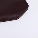 Christian Dior Chain Shoulder Bag Leather Bordeaux Gold Auth BA5616-13