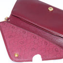 Christian Dior Chain Shoulder Bag Leather Bordeaux Gold Auth BA5616-15