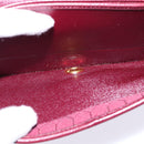 Christian Dior Chain Shoulder Bag Leather Bordeaux Gold Auth BA5616-18