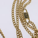 Christian Dior Chain Shoulder Bag Leather Bordeaux Gold Auth BA5616-8