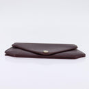 Christian Dior Chain Shoulder Bag Leather Bordeaux Gold Auth BA5616-9