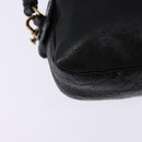 Chloe Hand Bag Leather 2way Black Gold Auth BA5617-14