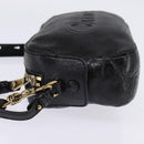 Chloe Hand Bag Leather 2way Black Gold Auth BA5617-4