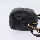 Chloe Hand Bag Leather 2way Black Gold Auth BA5617-5