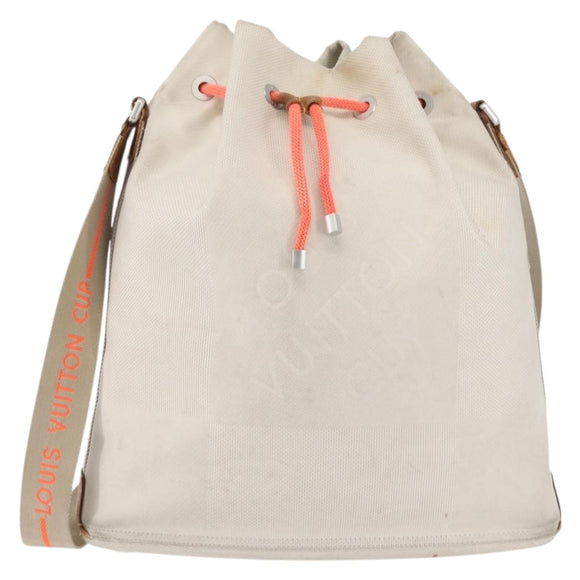 LOUIS VUITTON Damier Geant LV Cup Volunteer Bag White M80634 Auth BA5618