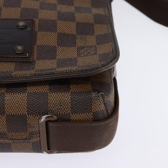 LOUIS VUITTON Damier Ebene Brooklyn PM Shoulder Bag N51210 LV Auth BA5619
