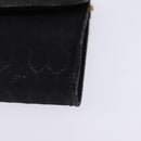 Christian Dior Honeycomb Canvas Chain Shoulder Bag Black Gold Auth BA5626-14